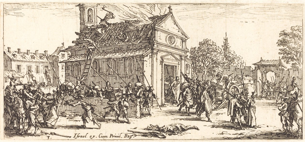 Saqueo de un monasterio de Jacques Callot