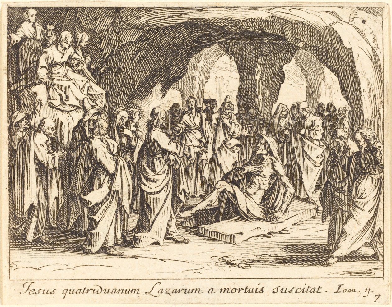Resurrección de Lázaro de Jacques Callot