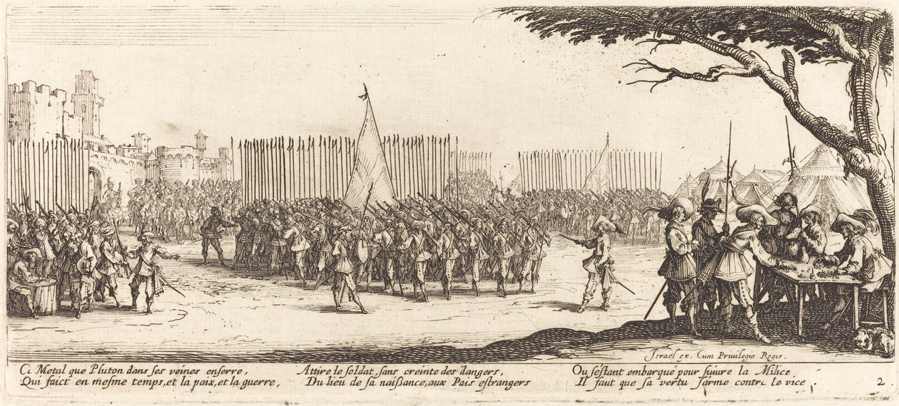 Reclutamiento de tropas de Jacques Callot