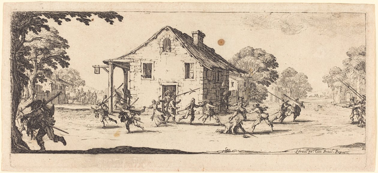 Escena de pillaje de Jacques Callot