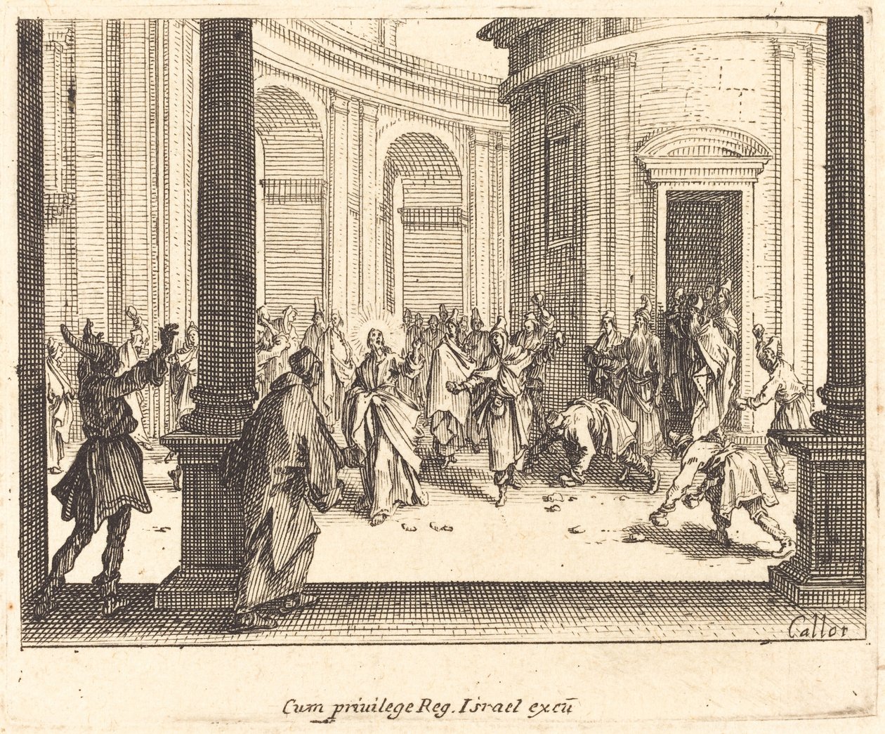 Lapidación de Jesús de Jacques Callot