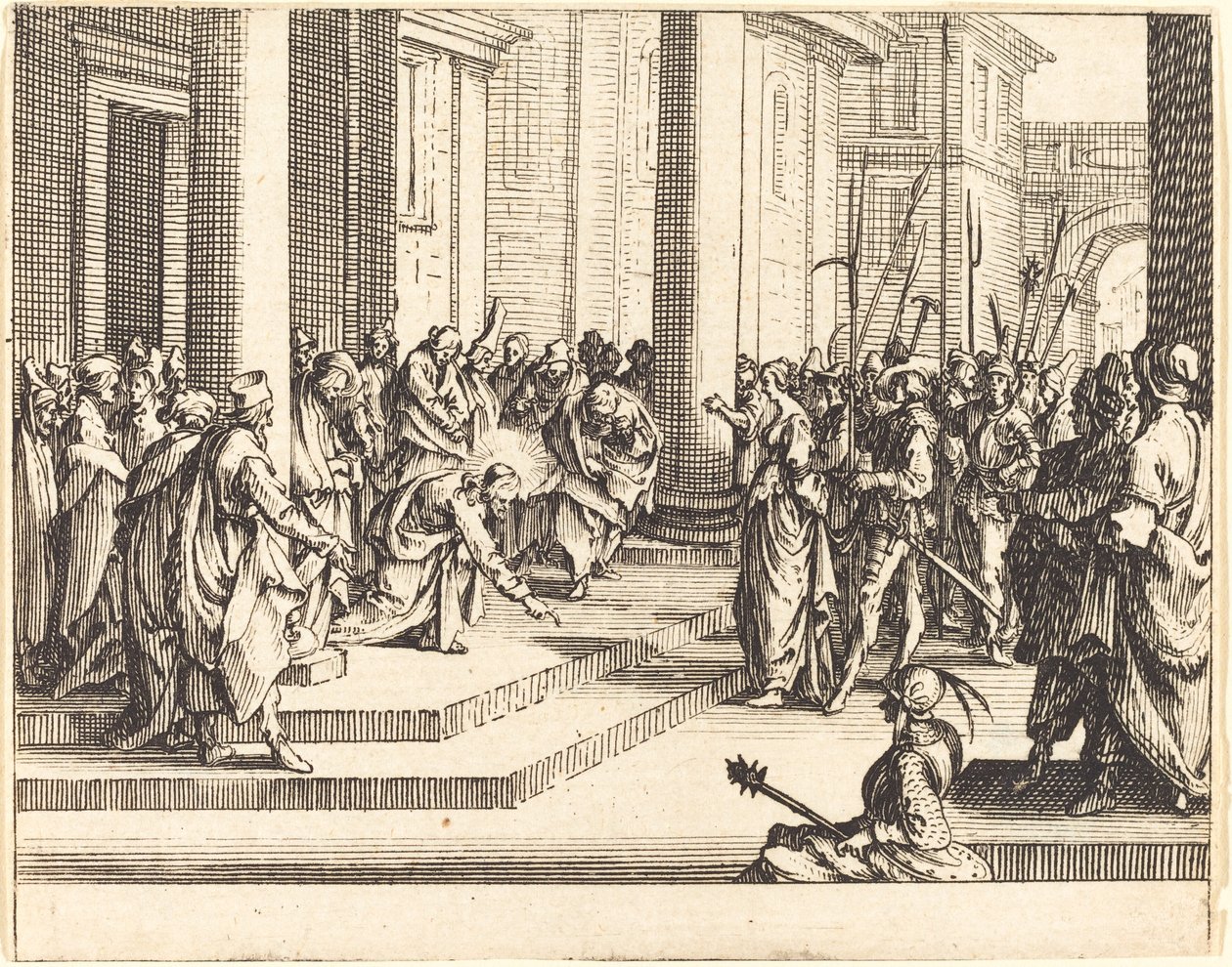 Lapidación de Jesús, 1635 de Jacques Callot