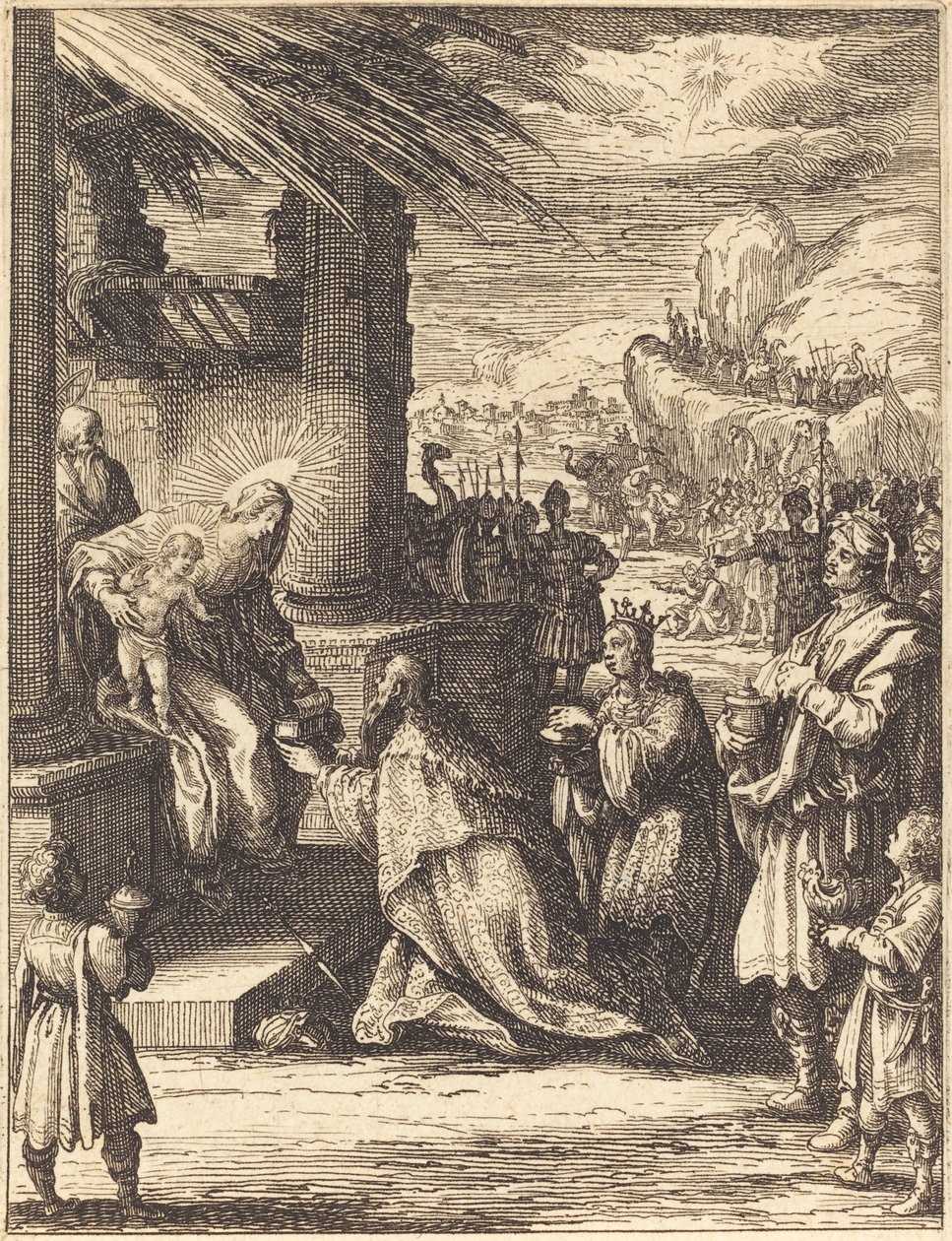 La adoración de los magos de Jacques Callot
