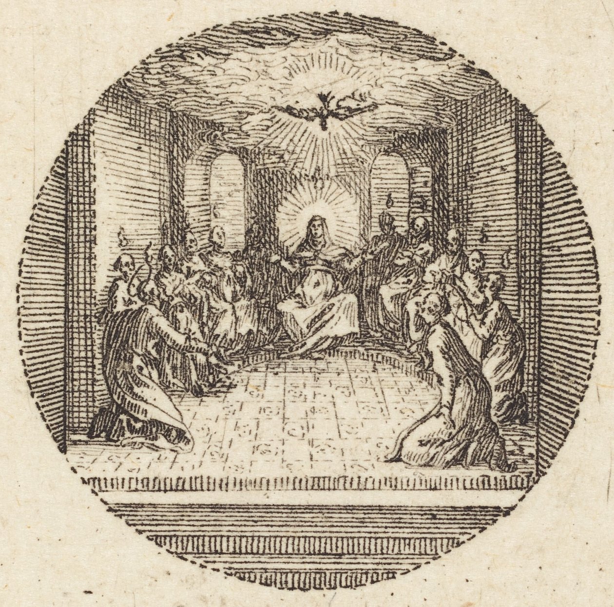 El descenso de la paloma sagrada de Jacques Callot