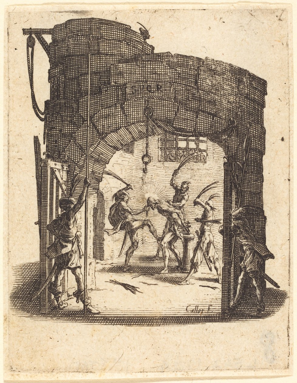 La Flagelación, c. 1624-1625 de Jacques Callot