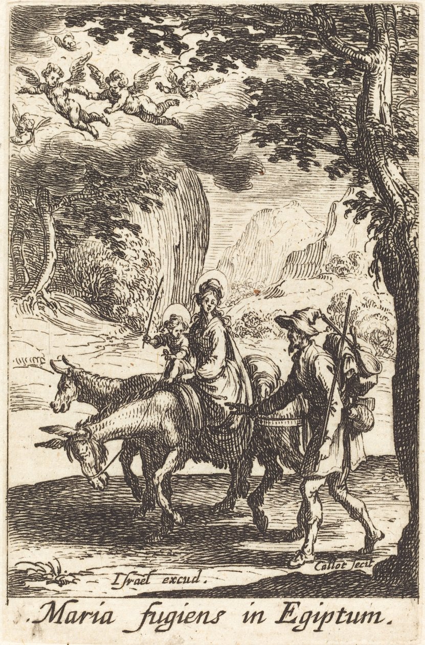 La huida a Egipto de Jacques Callot