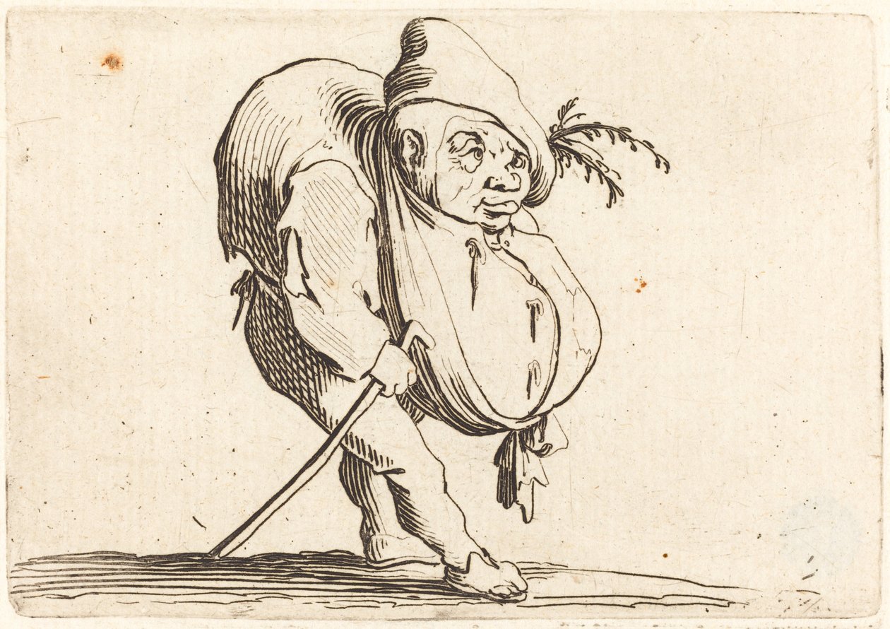 El jorobado con bastón de Jacques Callot