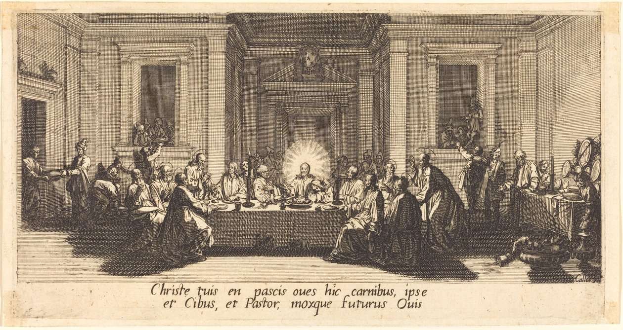 La última cena, c. 1618 de Jacques Callot