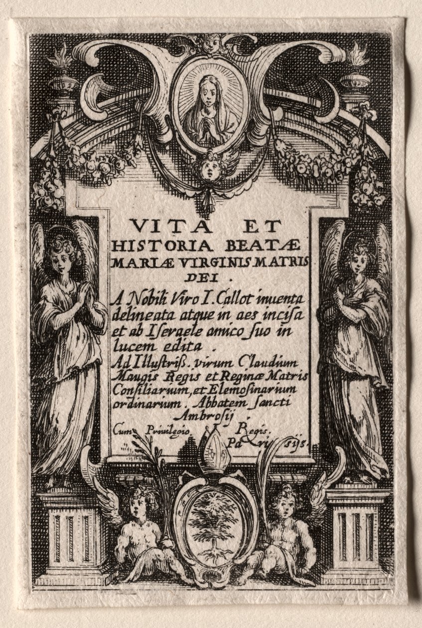 La Vida de la Virgen: Frontispicio de Jacques Callot