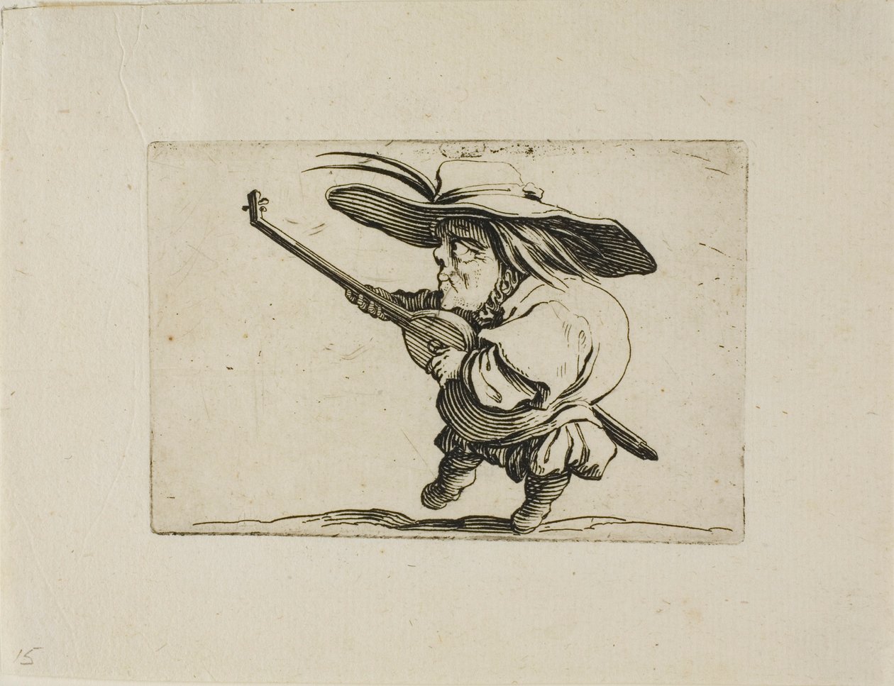 El jugador de laúd, de Varie Figure Gobbi de Jacques Callot