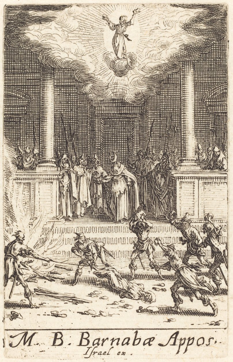 El martirio de San Bernabé, c. 1634-1635 de Jacques Callot