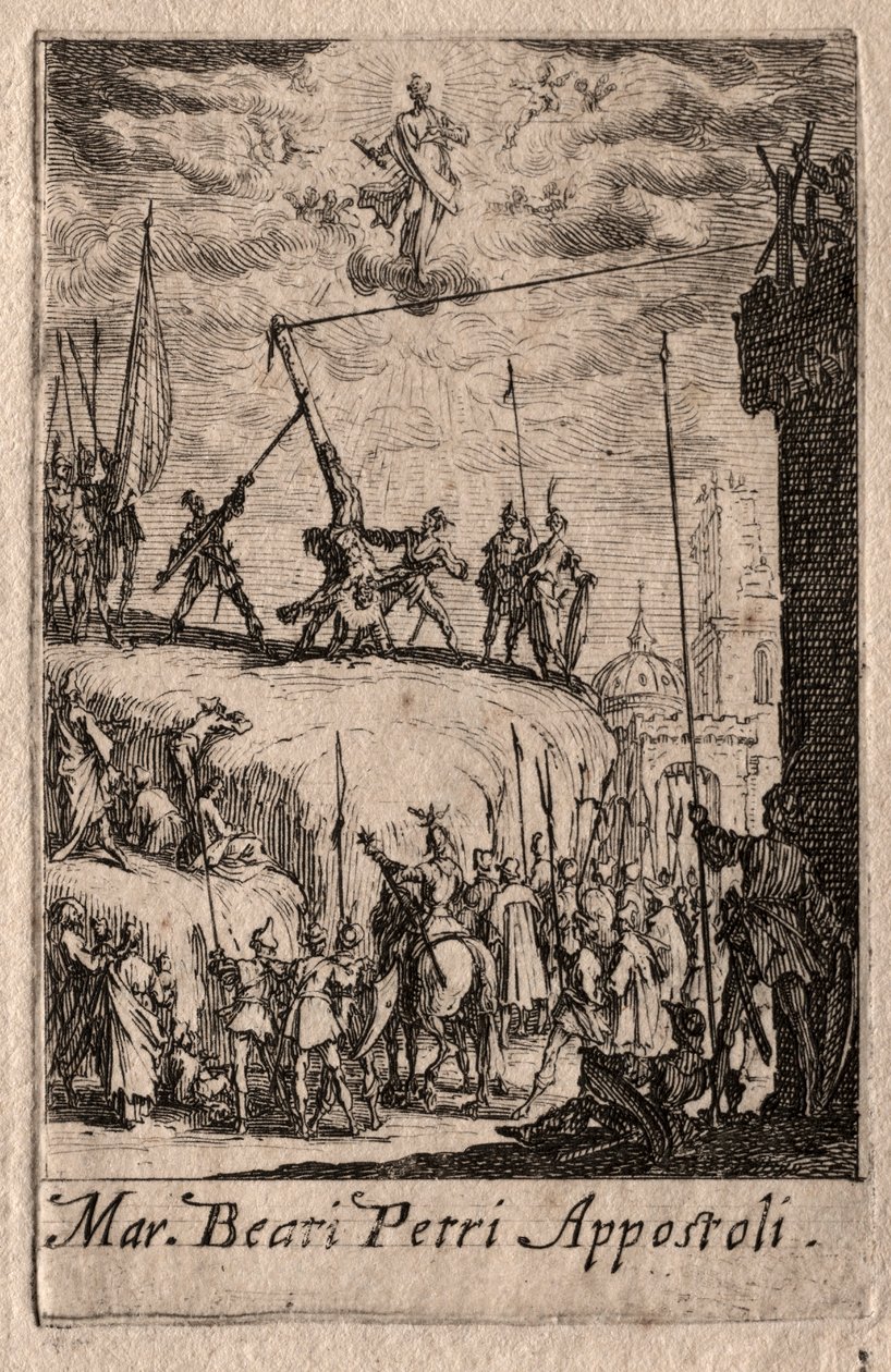 El Martirio de los Apóstoles: San Pedro de Jacques Callot
