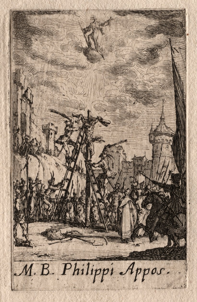 El martirio de los apóstoles: San Felipe de Jacques Callot