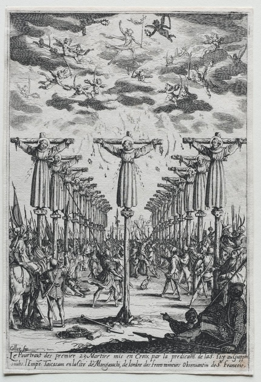 Los mártires de Japón, 1600s de Jacques Callot
