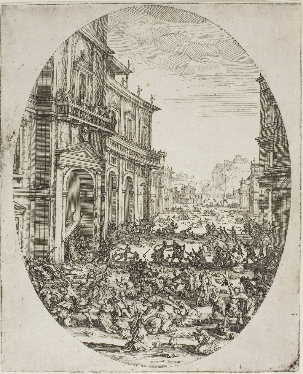 La masacre de los inocentes (segunda placa) de Jacques Callot
