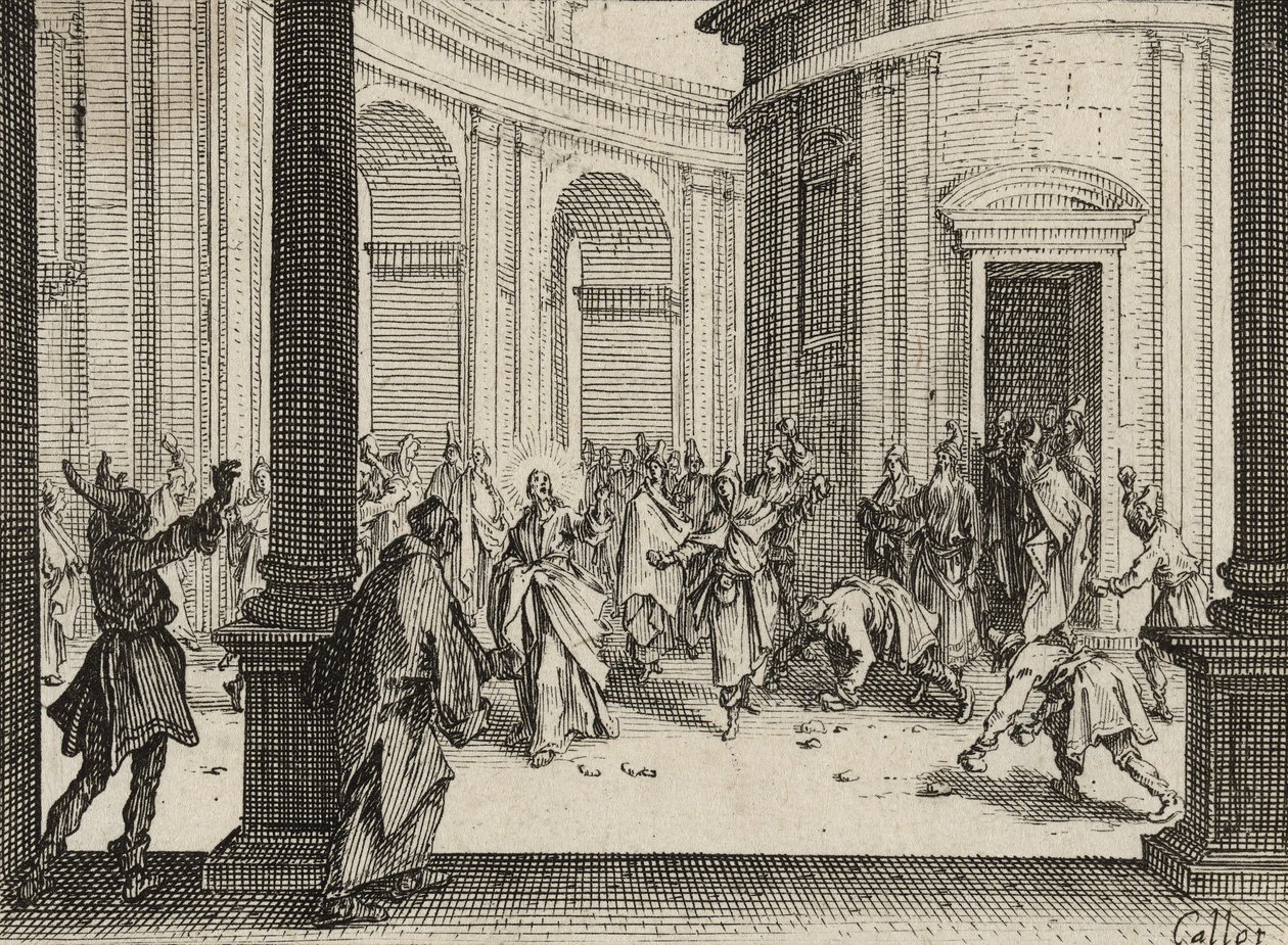 Los mercaderes expulsados del templo de Jacques Callot