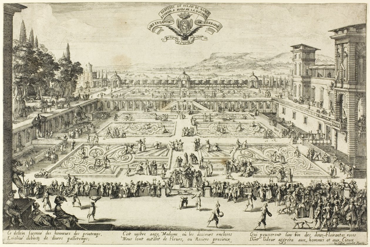 Los Jardines del Palacio en Nancy de Jacques Callot