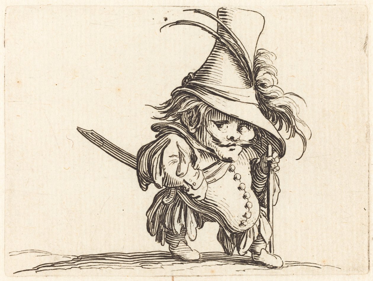 El hombre barrigón con el sombrero alto de Jacques Callot