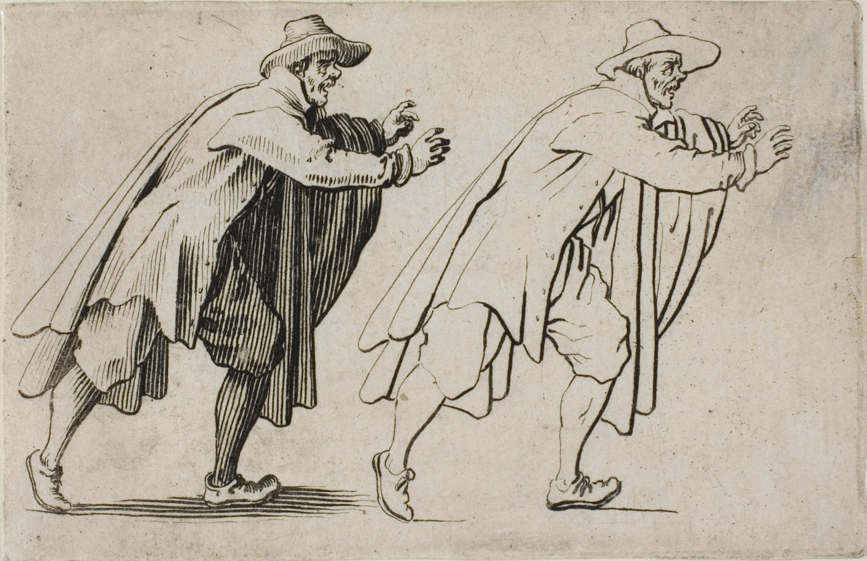 El hombre corriendo, de Los caprichos de Jacques Callot