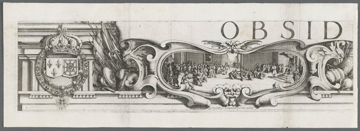 El sitio de La Rochelle: Placa 1 de Jacques Callot