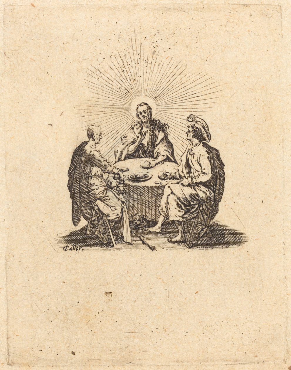 La cena en Emaús, 1618 de Jacques Callot