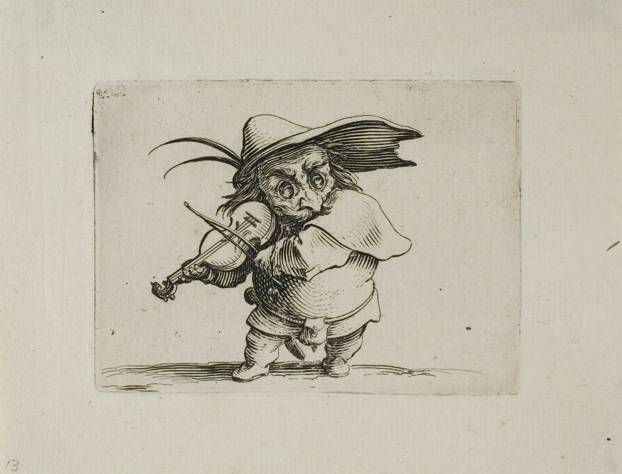 El violinista, de Varie Figure Gobbi de Jacques Callot
