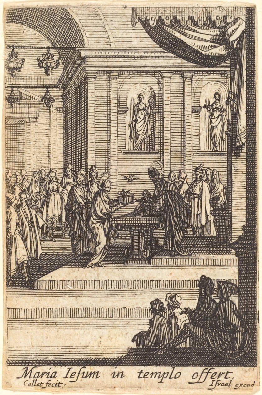 La Virgen presenta a Jesús en el templo de Jacques Callot