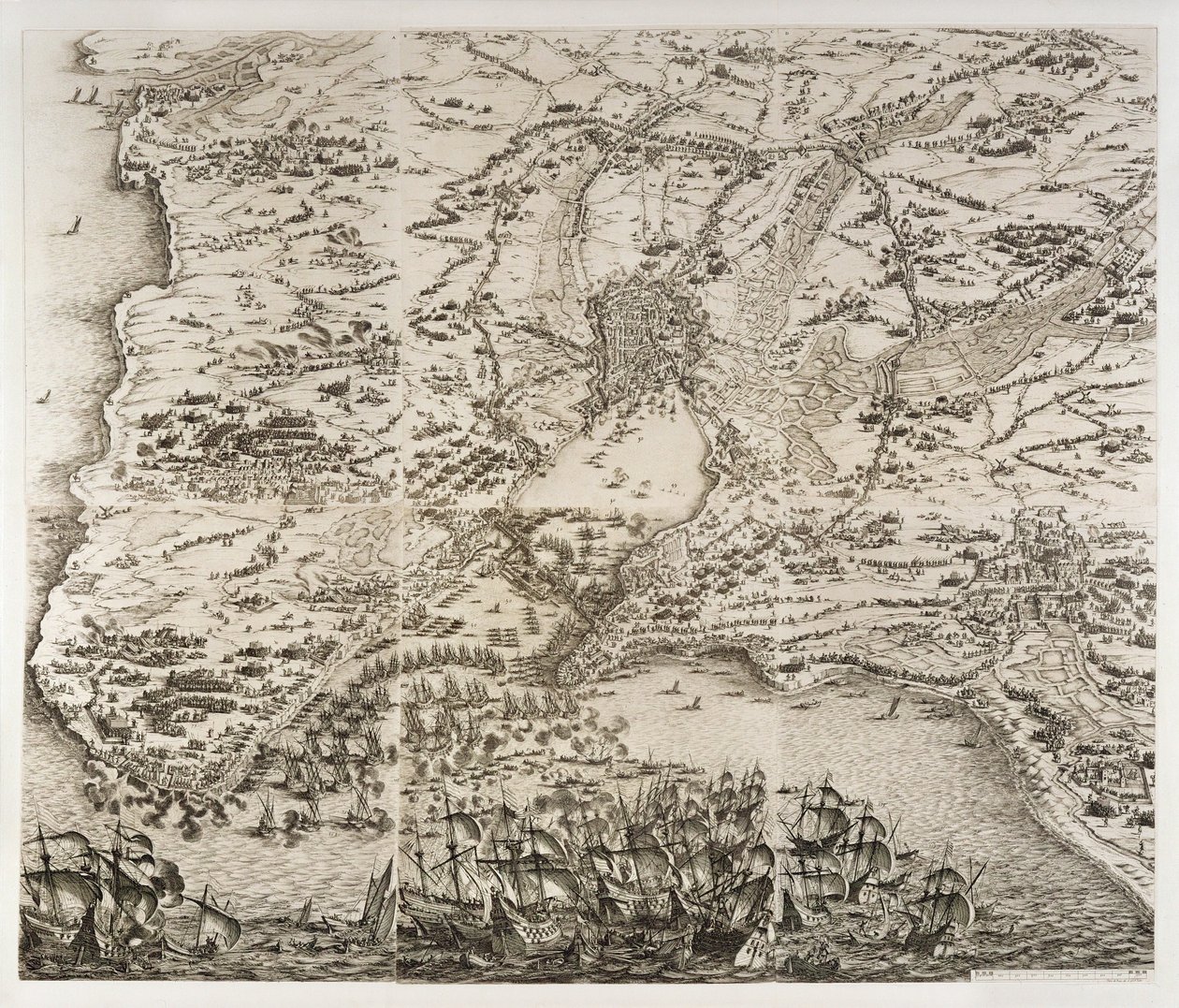 El sitio de La Rochelle ... de Jacques Callot