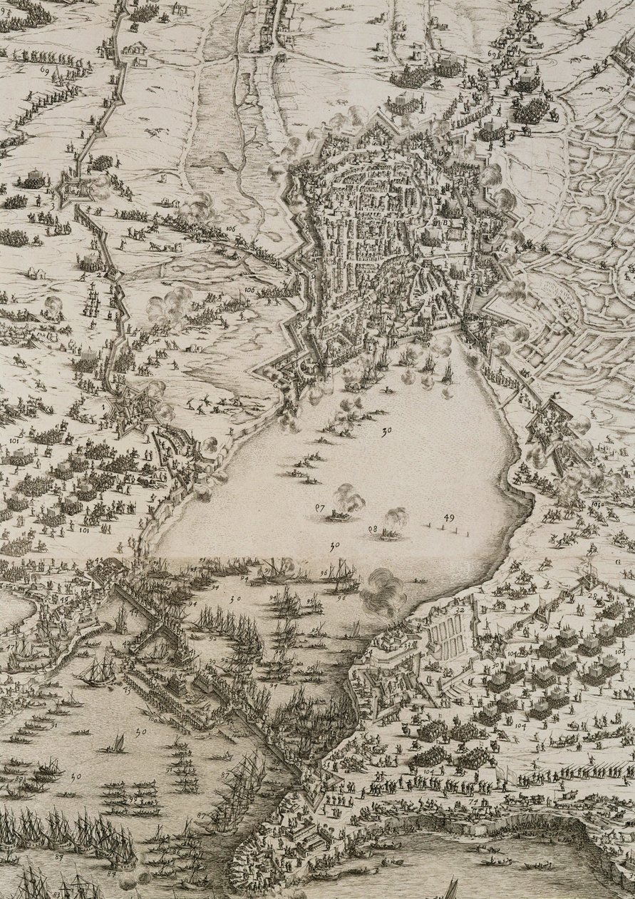 El sitio de La Rochelle ... de Jacques Callot