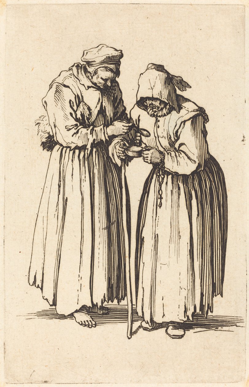 Dos mujeres mendigas de Jacques Callot