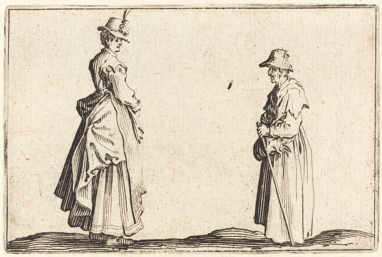 Dos Mujeres de Perfil de Jacques Callot