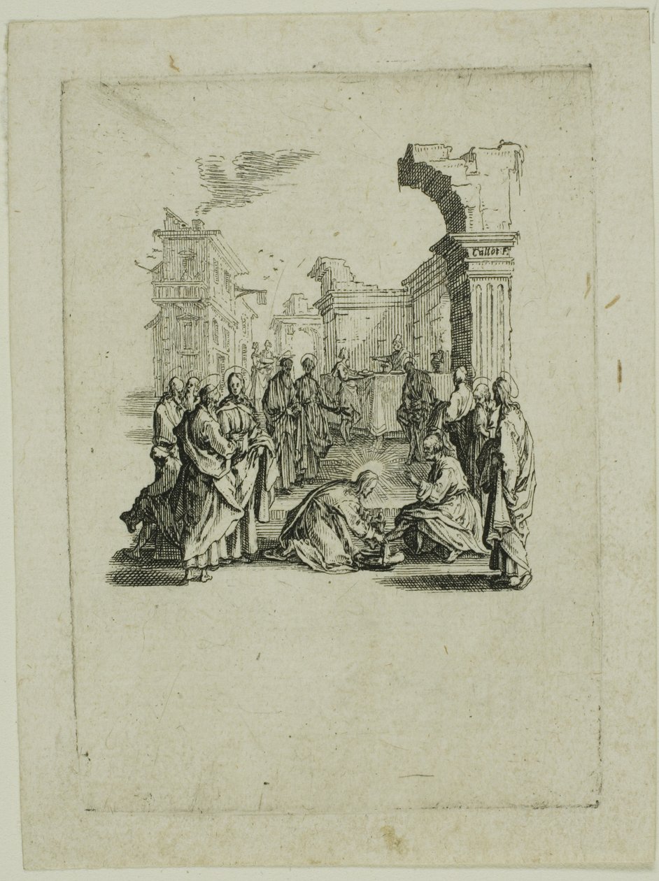 Lavatorio de los pies, de La Pequeña Pasión de Jacques Callot