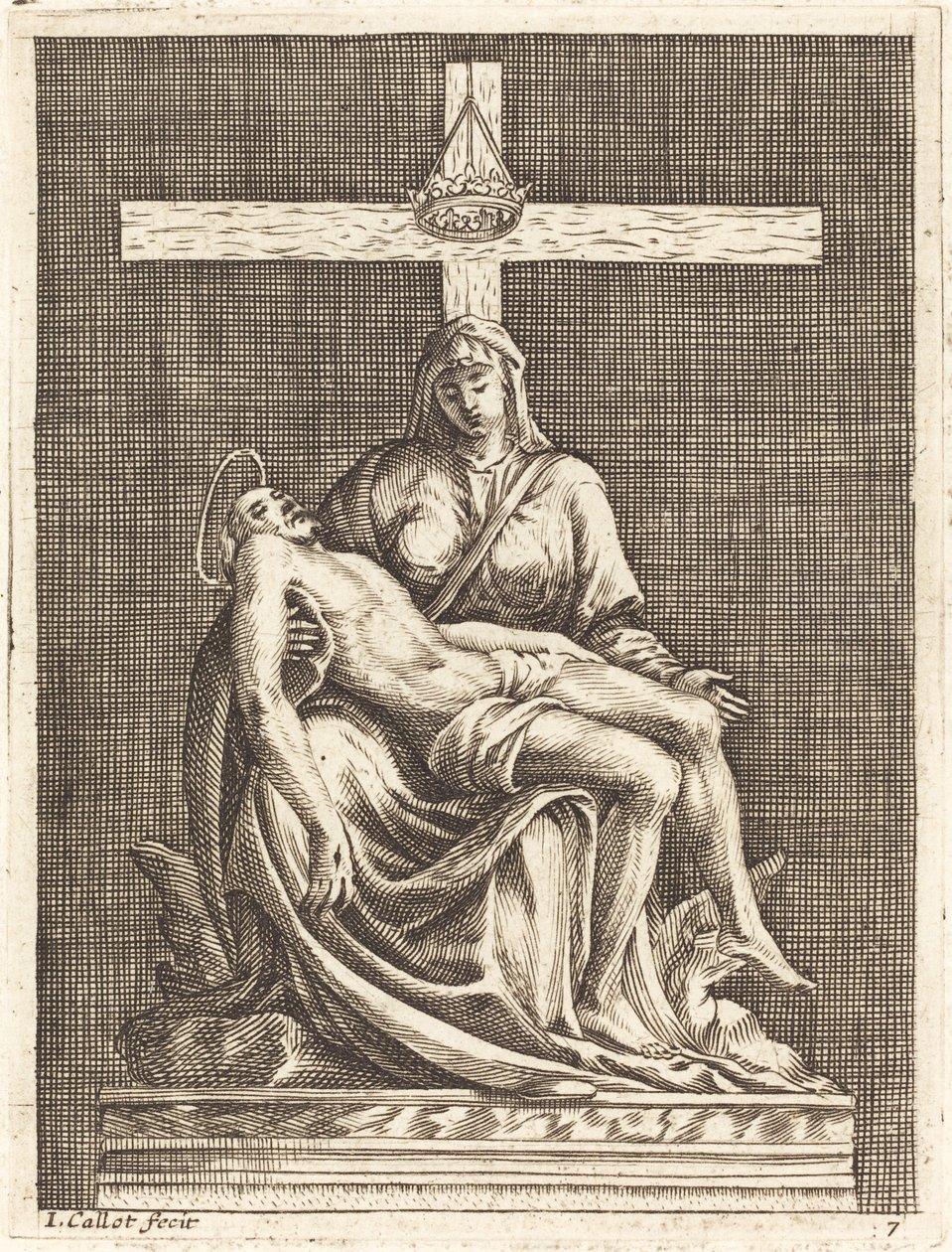 Piedad de Jacques Callot after Michelangelo