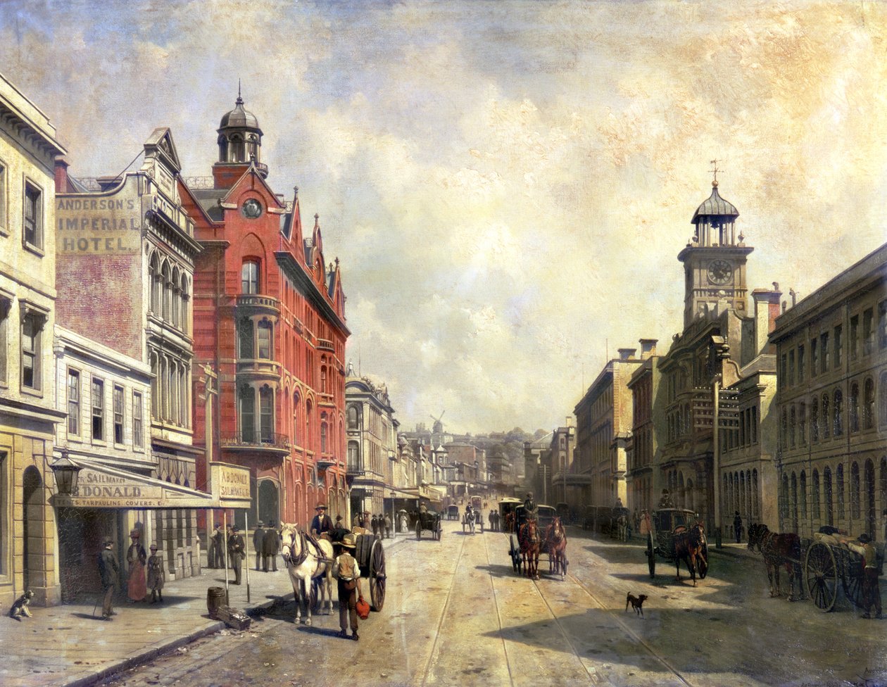 Vista de Queen Street, Auckland de Jacques Carabain