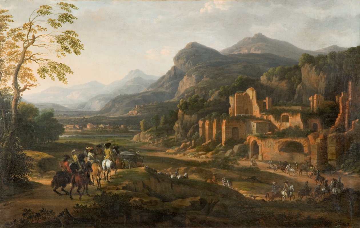 Paisaje con jinetes de Jacques Courtois
