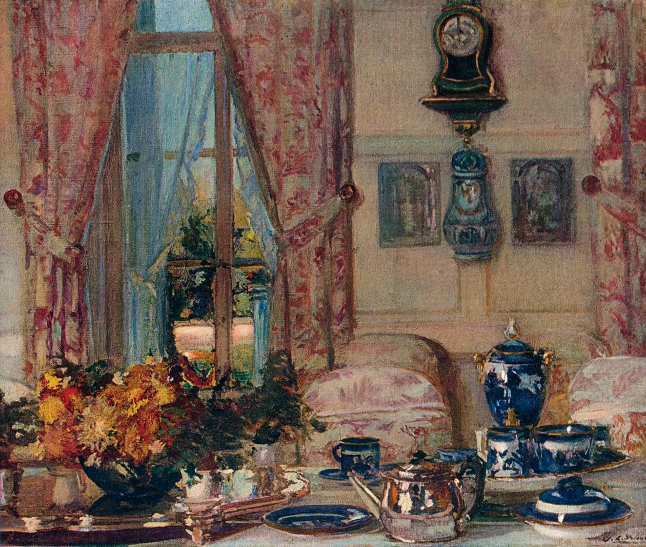 El comedor en Offranville, c. 1909 de Jacques Emile Blanche