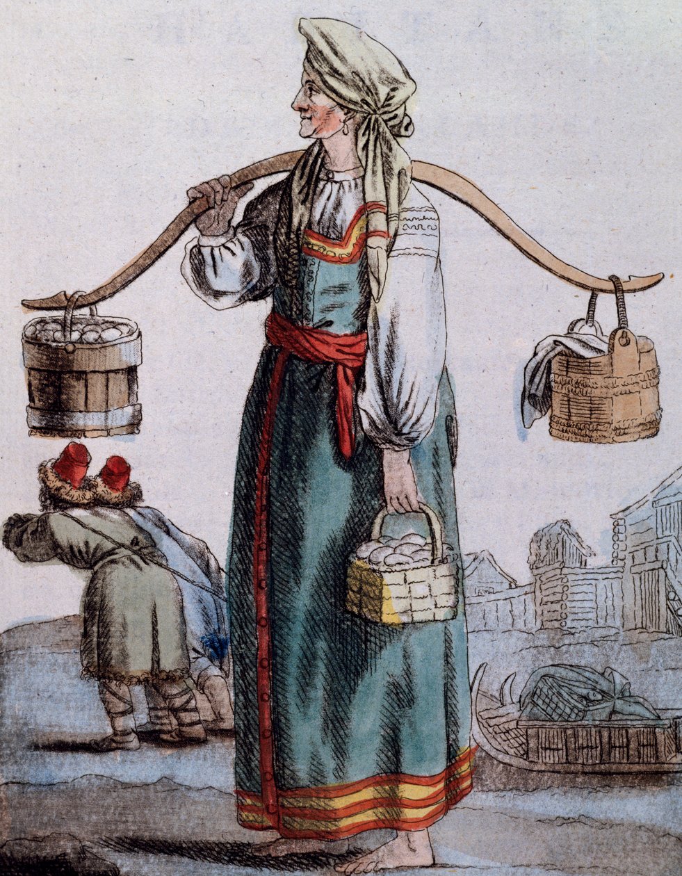 Vendedora de huevos en San Petersburgo de Jacques Grasset de Saint Sauveur