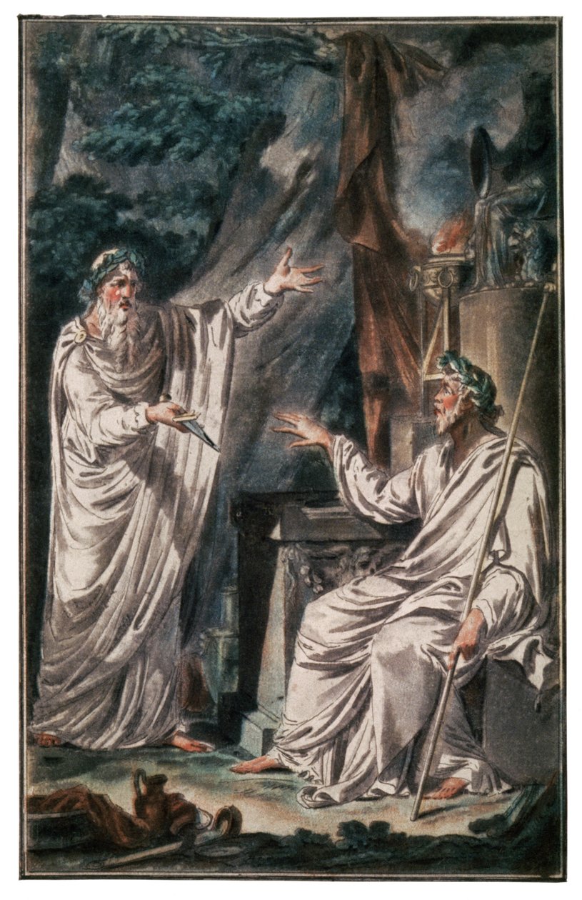 Druidas celtas, c.1790 (grabado) de Jacques Grasset de Saint Sauveur