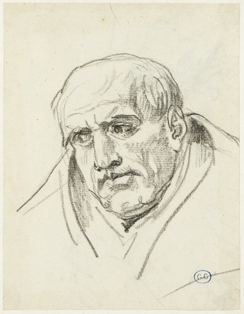 Busto de un Hombre Mayor de Jacques Louis David