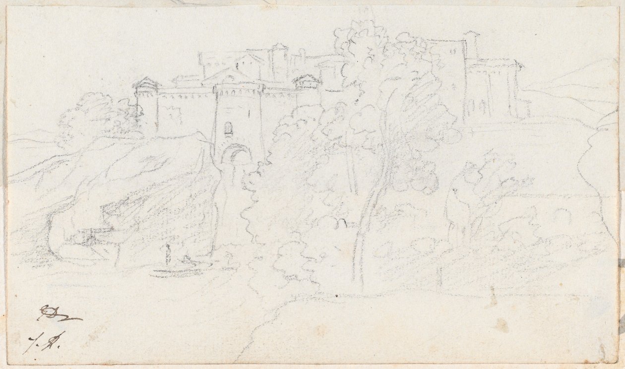 Castillo en una colina de Jacques Louis David