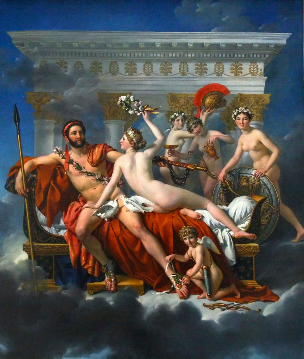 Marte desarmado por Venus, 1824 de Jacques Louis David