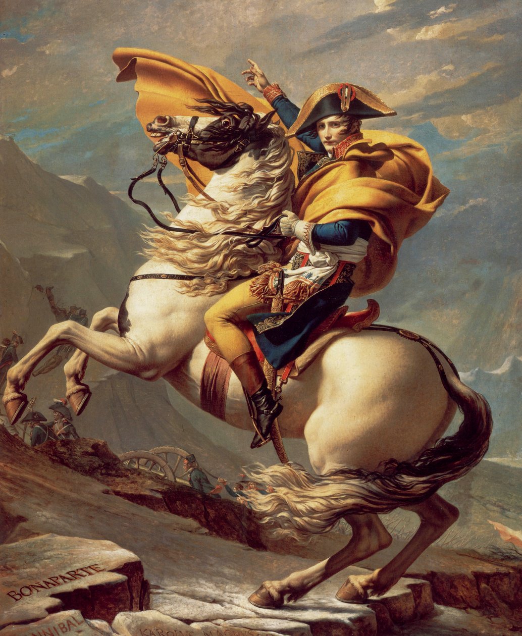 Napoleón cruzando los Alpes de Jacques Louis David