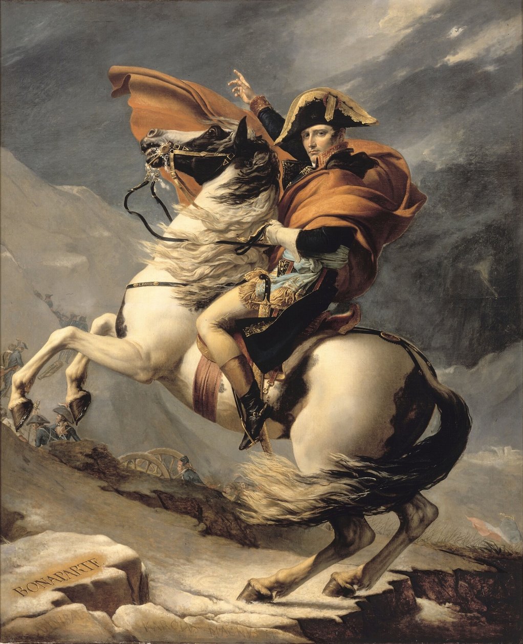 Napoleón Cruzando los lps de Jacques Louis David