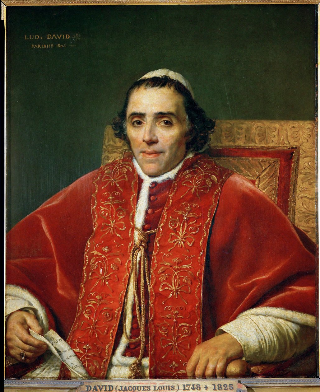 El Papa Pío VII ... de Jacques Louis David
