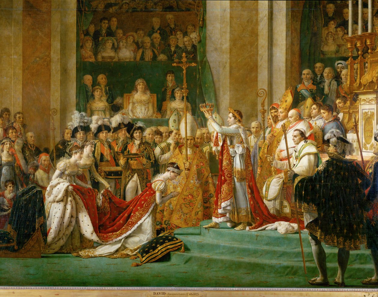 La coronación de Napoleón en Notre-Dame ... de Jacques Louis David