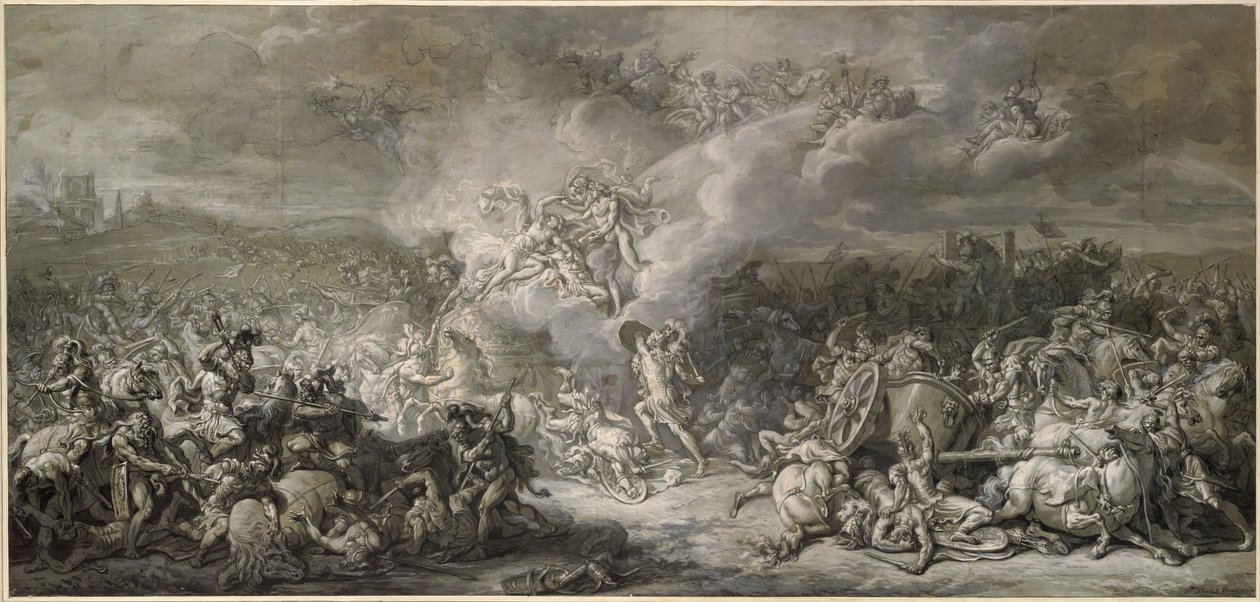 El combate de Diomedes, 1776 de Jacques Louis David