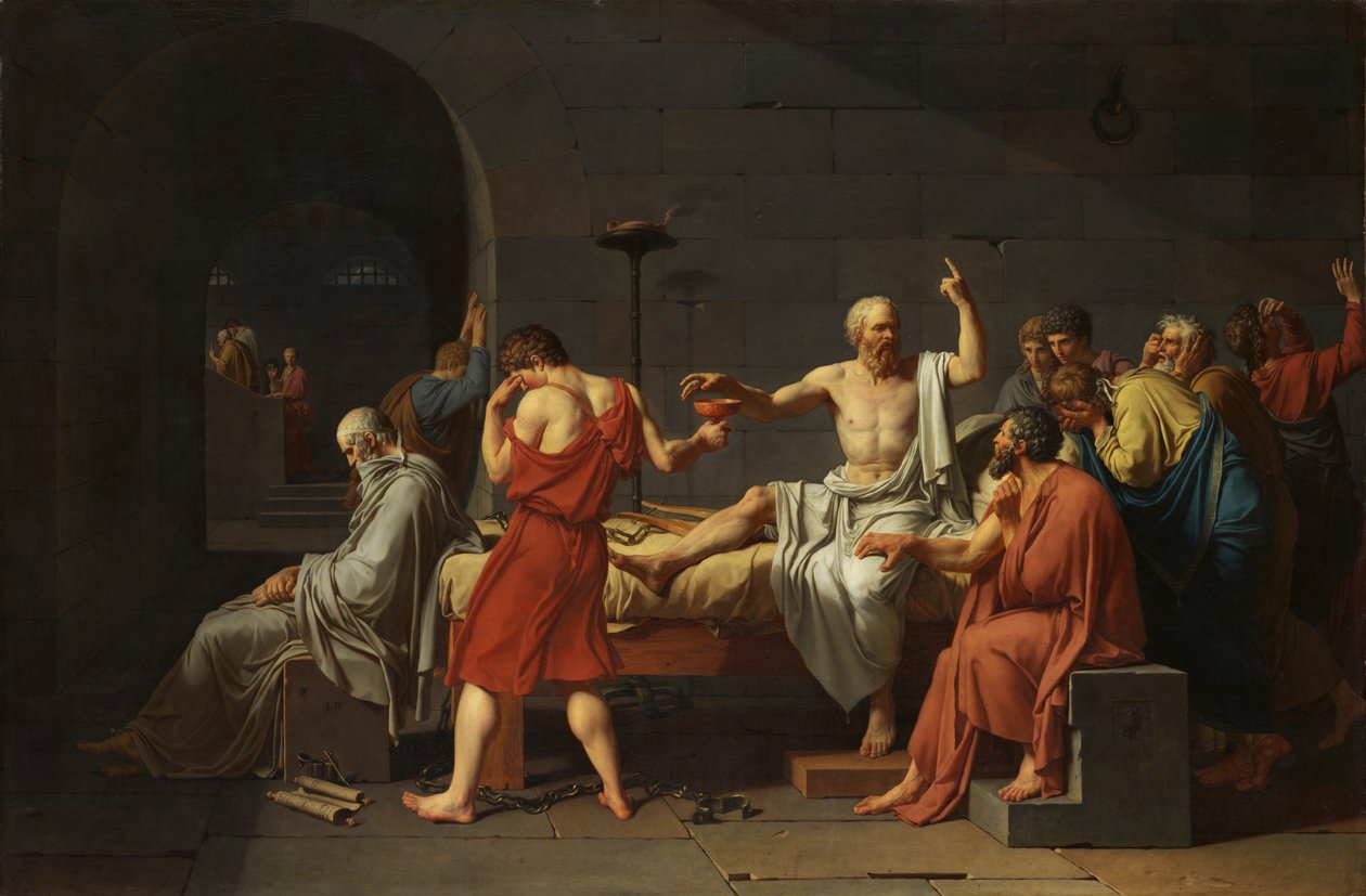 La muerte de Sócrates de Jacques Louis David