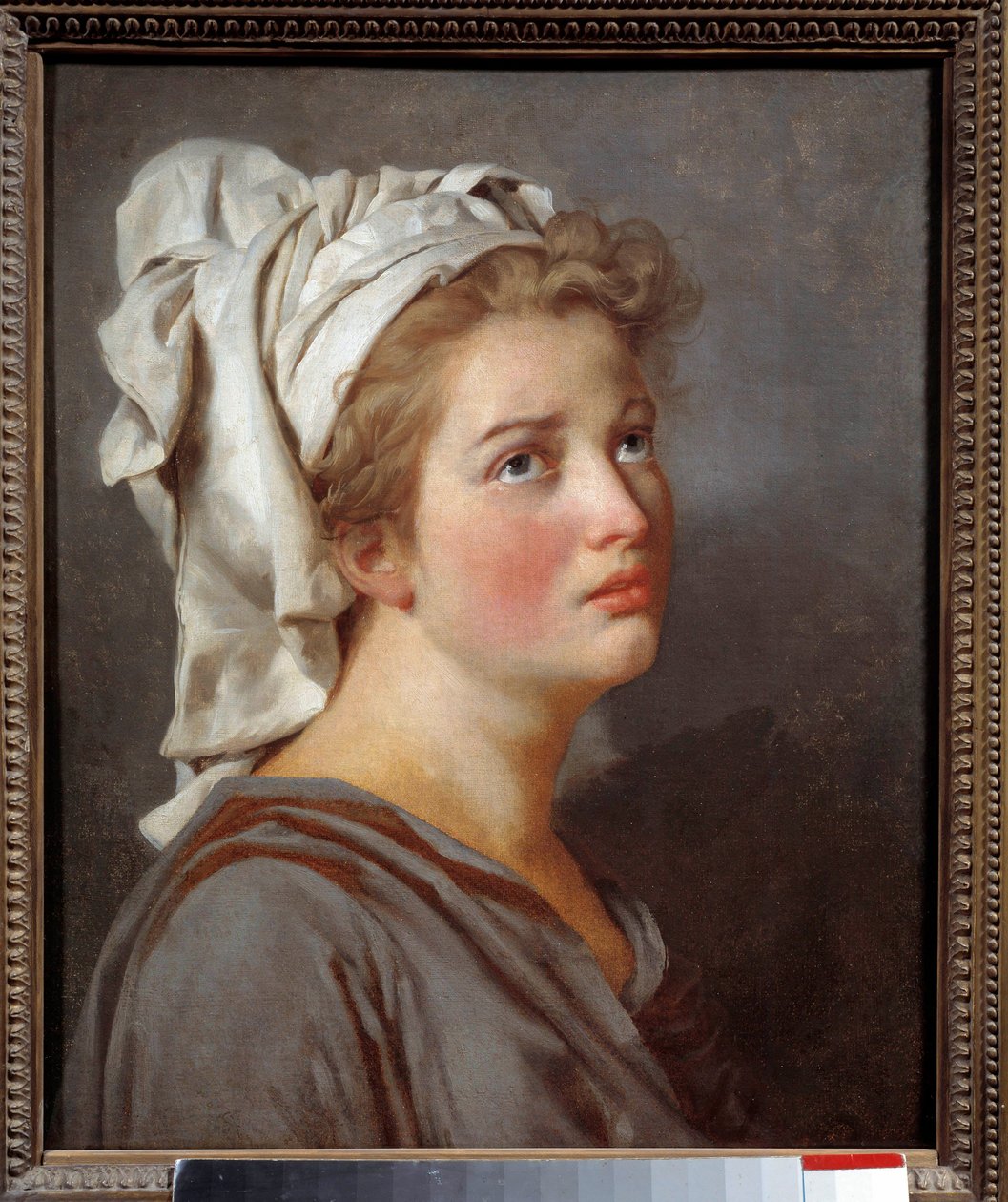 Mujer joven con turbante de Jacques Louis David