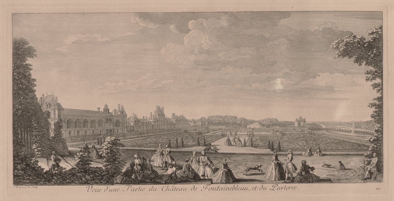 Chateau Fontainebleau y jardines de Jacques Rigaud
