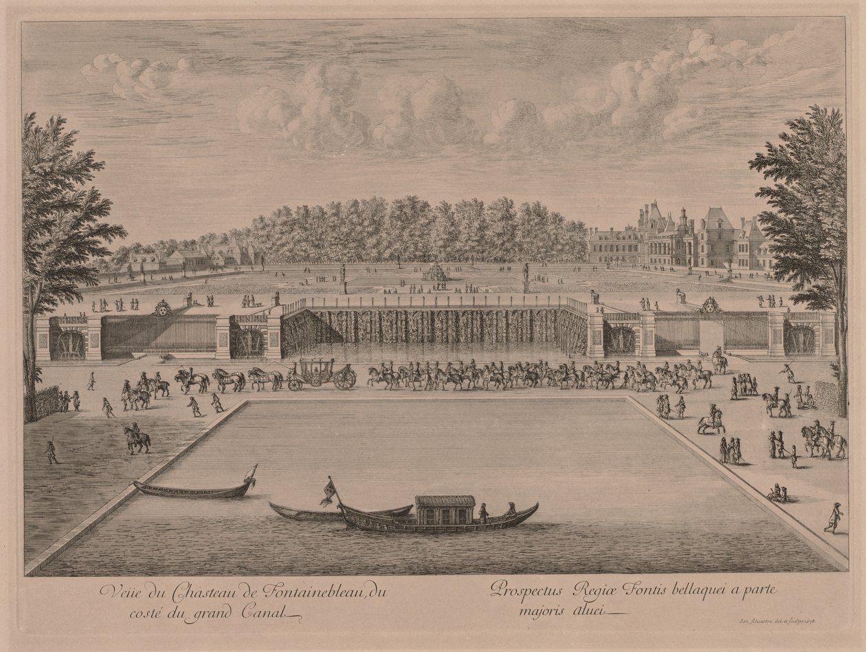 Chateau Fontainebleau desde el Gran Canal de Jacques Rigaud